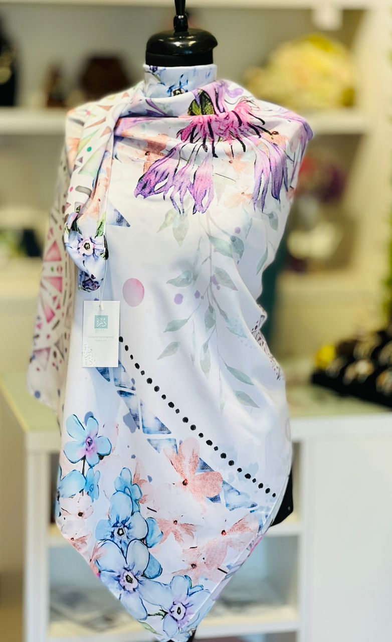 PREMIUM COTTON CHIFFON SCARF - DSCA34 - 130cm * 130cm