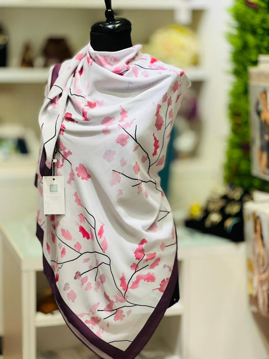 PREMIUM COTTON CHIFFON SCARF - DSCA10 - 130cm * 130cm