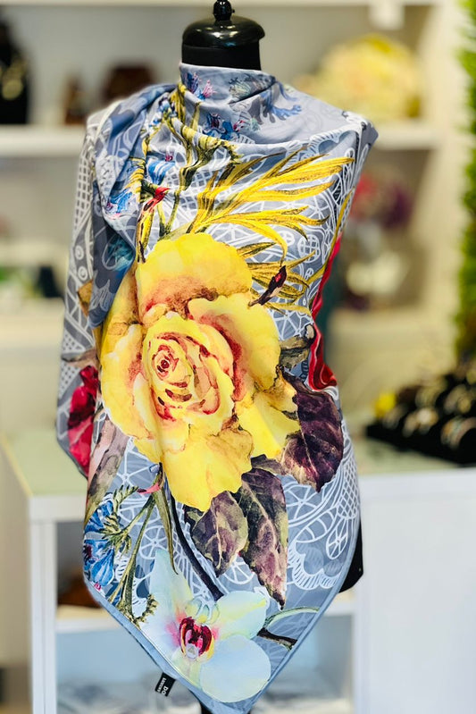 PREMIUM COTTON CHIFFON SCARF - DSCA40 - 130cm * 130cm