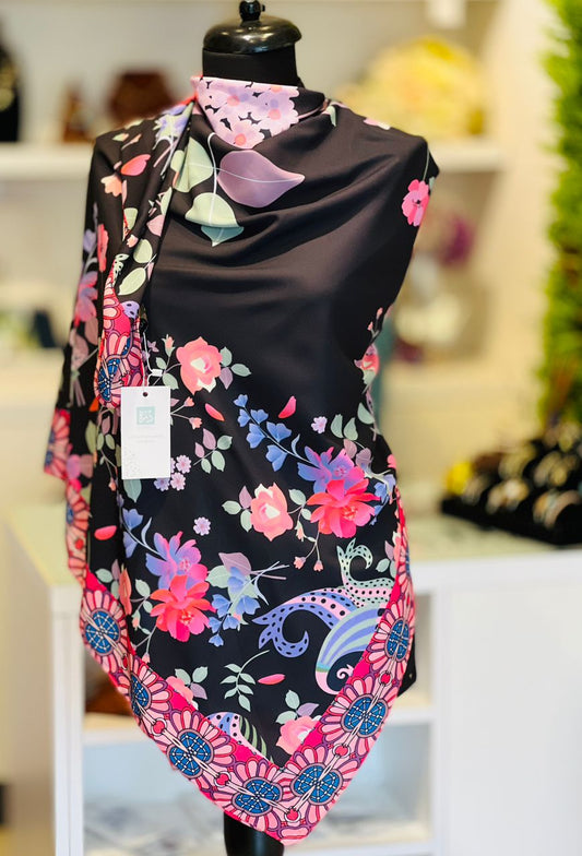 PREMIUM COTTON CHIFFON SCARF - DSCA41 - 130cm * 130cm