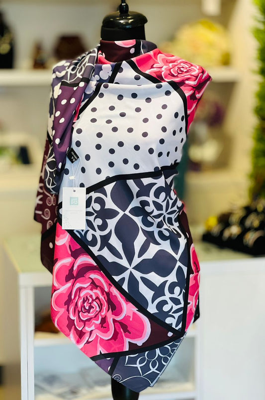 PREMIUM COTTON CHIFFON SCARF - DSCA43 - 130cm * 130cm